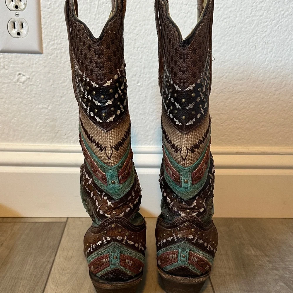 Corral Multicolor Western Heeled Boots - Picture 6 of 8